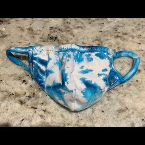 Dark blue tie dye face mask
